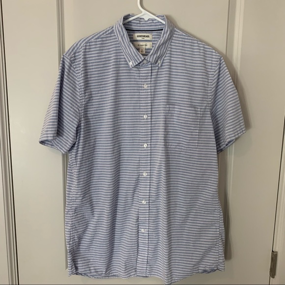 good threads Other - Good threads slim fit short sleeve casual striped button down shirt | size XL